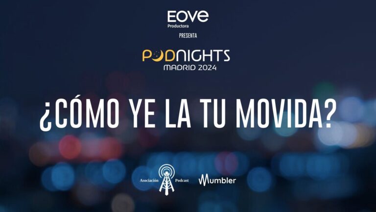 Cartel de la Podnights Madrid del 13 de septiembre del 2024 en la que tendrá lugar la presentación del podcast '¿Cómo ye la tu movida?' en la Sala Cooltural del cine DormirDCine de Madrid a las 21:00